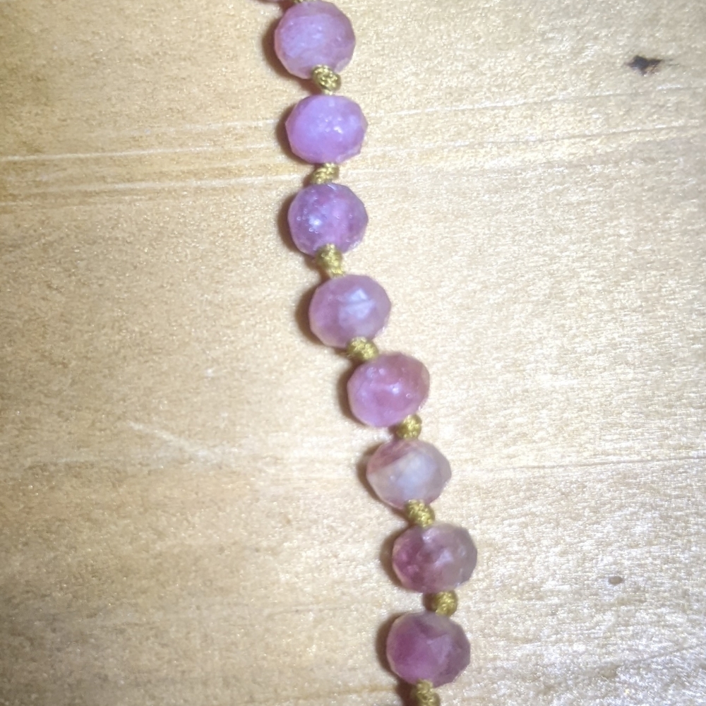 Vintage mini pink quartz choker necklace - Picture 12 of 16